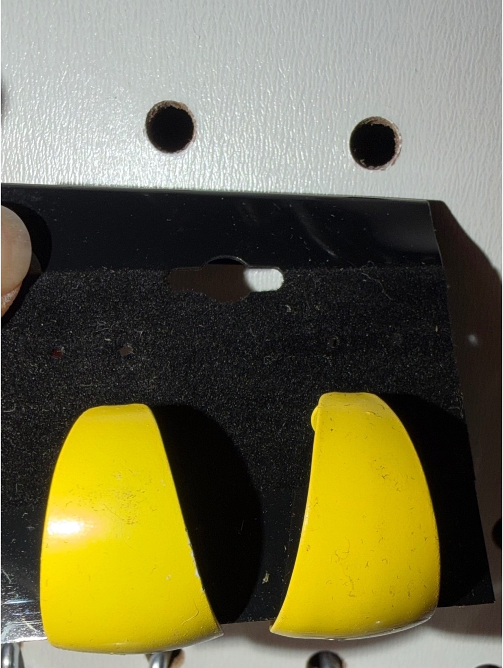 Bold Yellow Vintage Hoop Earrings - A Pop of Sunshine!